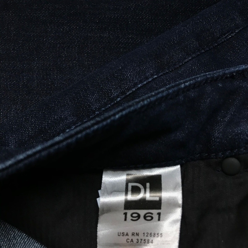 DL1961 Jeans Mens Size 34 X‎ 32 Actual 34X28 Dark Blue Nick Slim Bayou Preppy - Picture 6 of 13